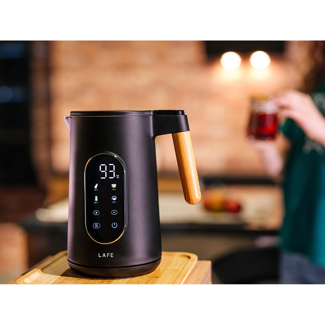 Lafe elektrischer Wasserkocher, Temperaturkontrolle, doppelwandig, Fassungsvermögen 1,7L, max. Leistung 2200W, KettleX Pro