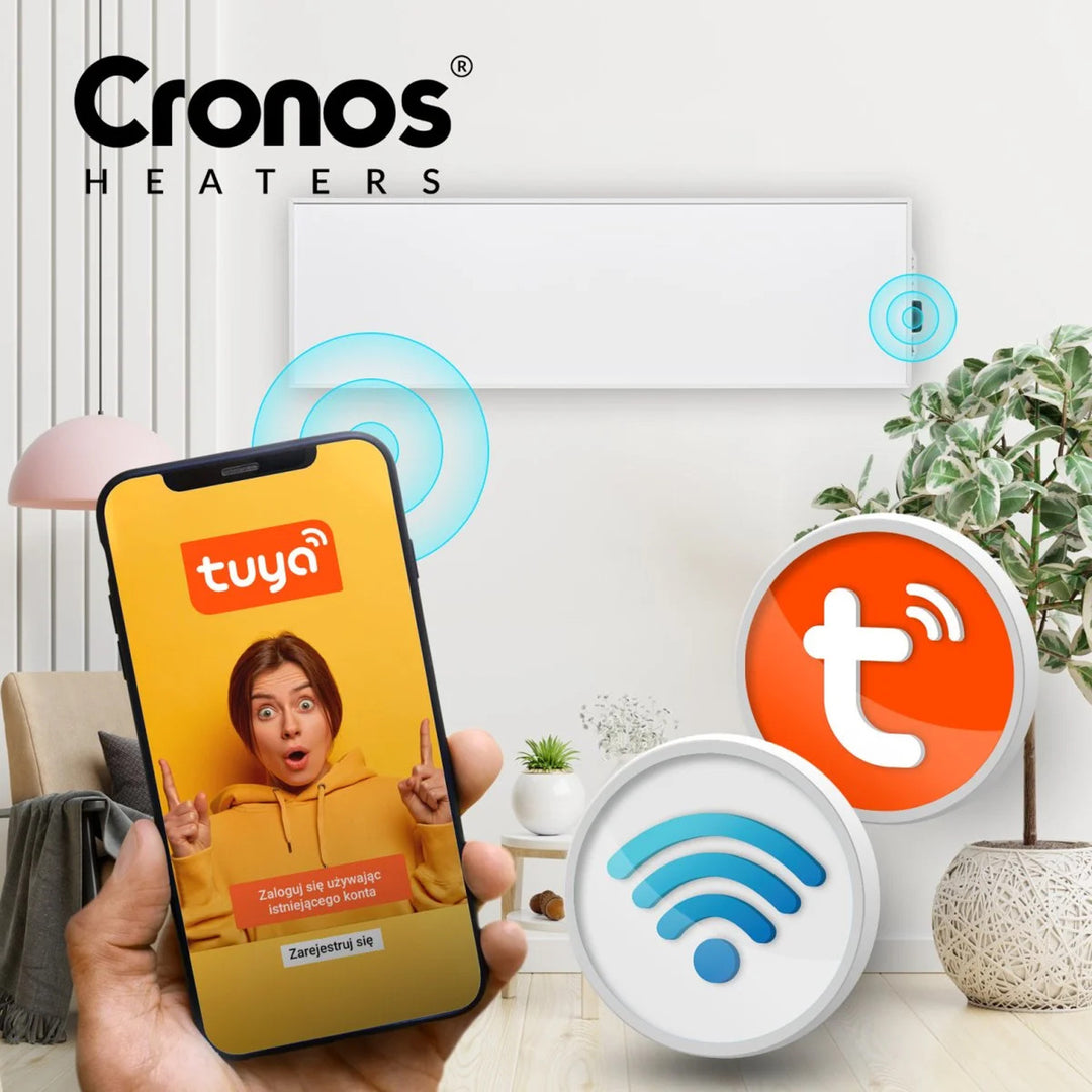 Cronos Infrarotheizung, 330W, weiß, allergikerfreundlich, ultradünne, matte Oberfläche, beheizt eine Fläche von bis zu 12m2, Synthelith PRO CRP-330TWP Weiß