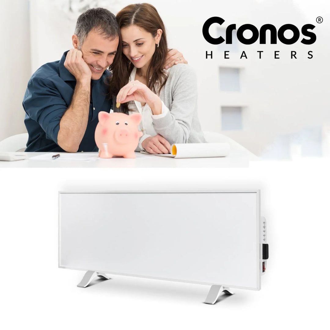 Cronos Infrarotheizung, 330W, weiß, allergikerfreundlich, ultradünne, matte Oberfläche, beheizt eine Fläche von bis zu 12m2, Synthelith PRO CRP-330TWP Weiß
