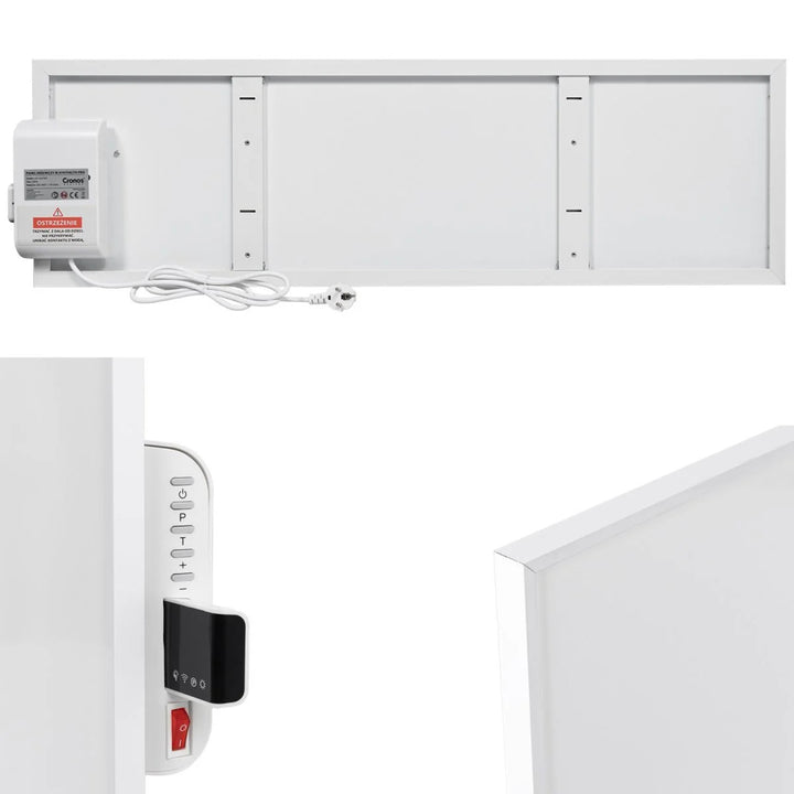 Cronos Infrarotheizung, 330W, weiß, allergikerfreundlich, ultradünne, matte Oberfläche, beheizt eine Fläche von bis zu 12m2, Synthelith PRO CRP-330TWP Weiß