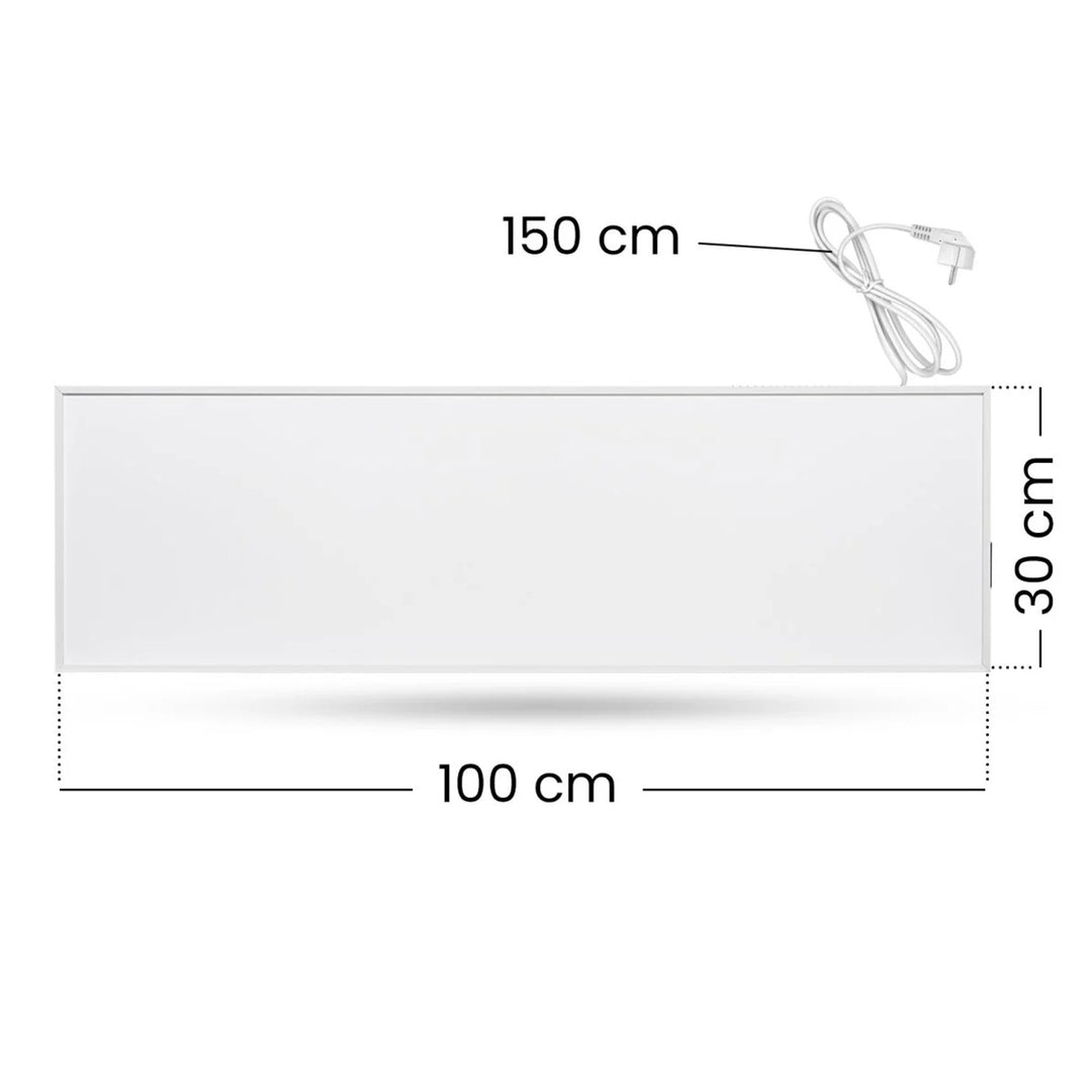 Cronos Infrarotheizung, 330W, weiß, allergikerfreundlich, ultradünne, matte Oberfläche, beheizt eine Fläche von bis zu 12m2, Synthelith PRO CRP-330TWP Weiß