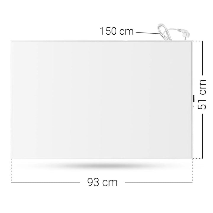 Cronos Infrarotheizung, 500W, weiß, allergikerfreundlich, ultradünne, matte Oberfläche, heizt bis zu 14m2, Synthelith PRO CRP-500TWP Weiß