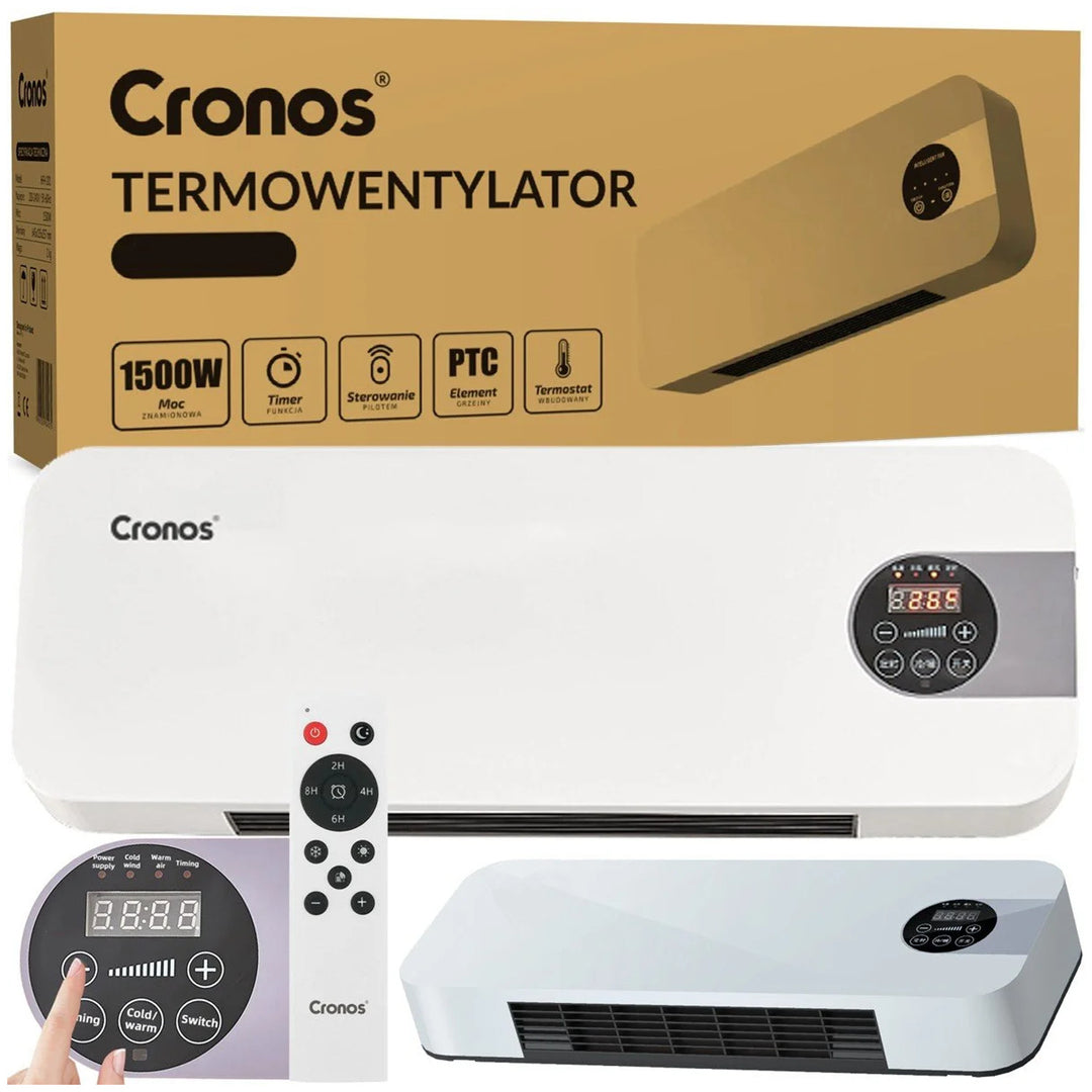 Cronos Gebläse-Luftschleier, 1500W, geringer Stromverbrauch, großer Ausblaswinkel, Fernbedienung, HFH-201