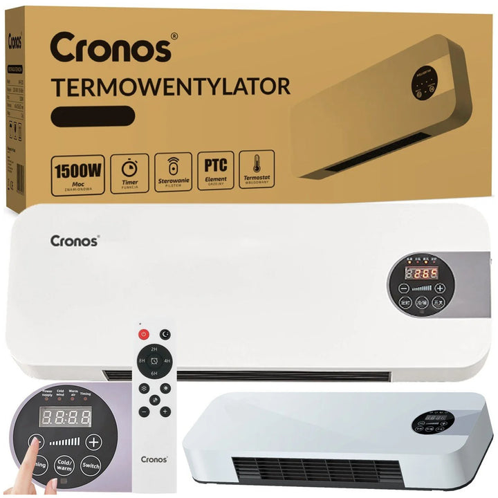 Cronos Gebläse-Luftschleier, 1500W, geringer Stromverbrauch, großer Ausblaswinkel, Fernbedienung, HFH-201