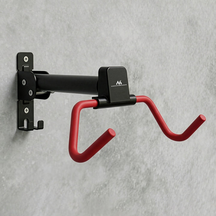 Maclean Fahrradhalterung / Wandhalterung, horizontal, Stahl, max. Belastbarkeit 30 kg, Winkelverstellbar, MC-172