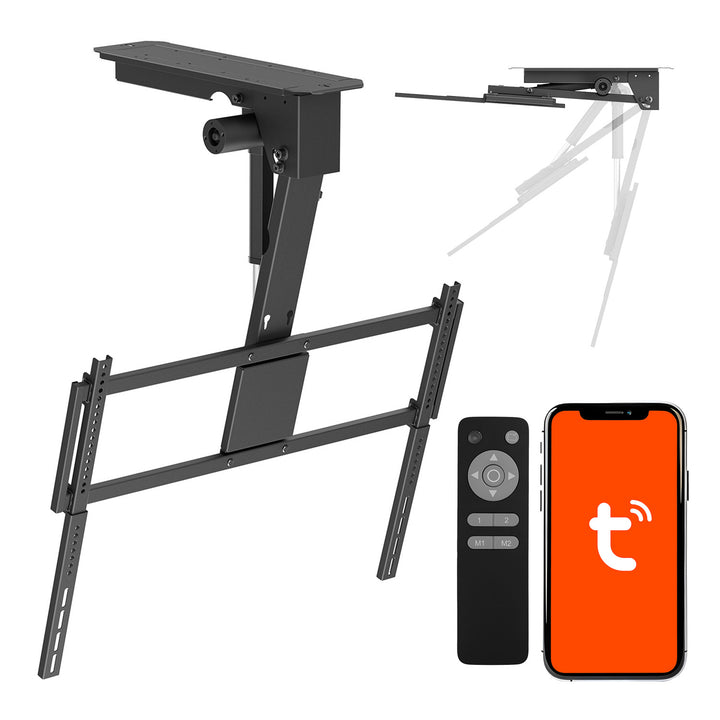 Maclean elektrische TV-Halterung, Deckenmontage, Tuya-kompatibel, max. VESA 800x400, für Fernseher von 43 bis 86", max. 55 kg, MC-176 T