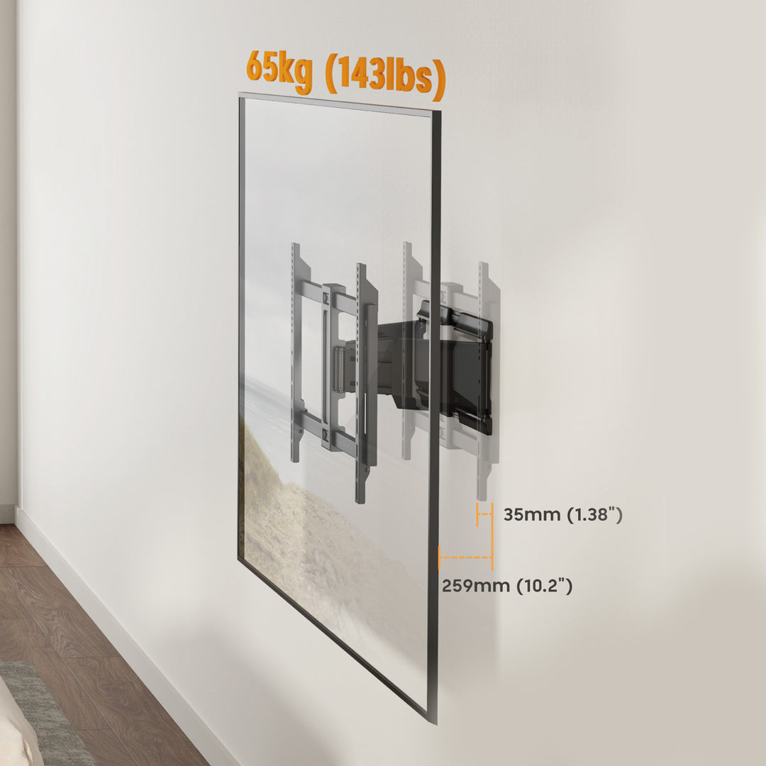 Maclean TV-Halterung/Aufhängung, max. VESA 600x400, 37–90", max. Tragkraft 65 kg, schwarz, MC-881 N