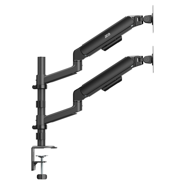 Ergo Office-Halterung/Aufhängung für 2 Monitore, Gasfeder, 17"-32", 1-10 kg, mattschwarz, ER-692 B