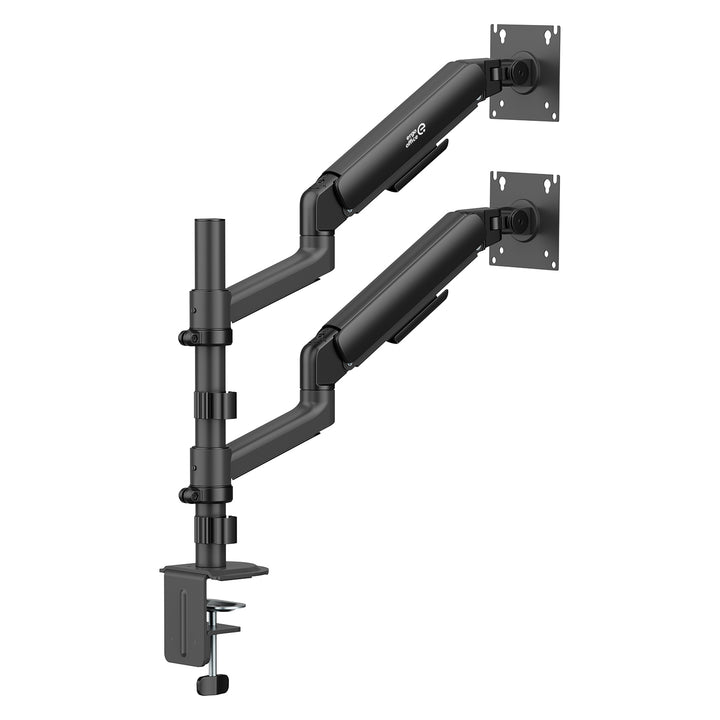 Ergo Office-Halterung/Aufhängung für 2 Monitore, Gasfeder, 17"-32", 1-10 kg, mattschwarz, ER-692 B