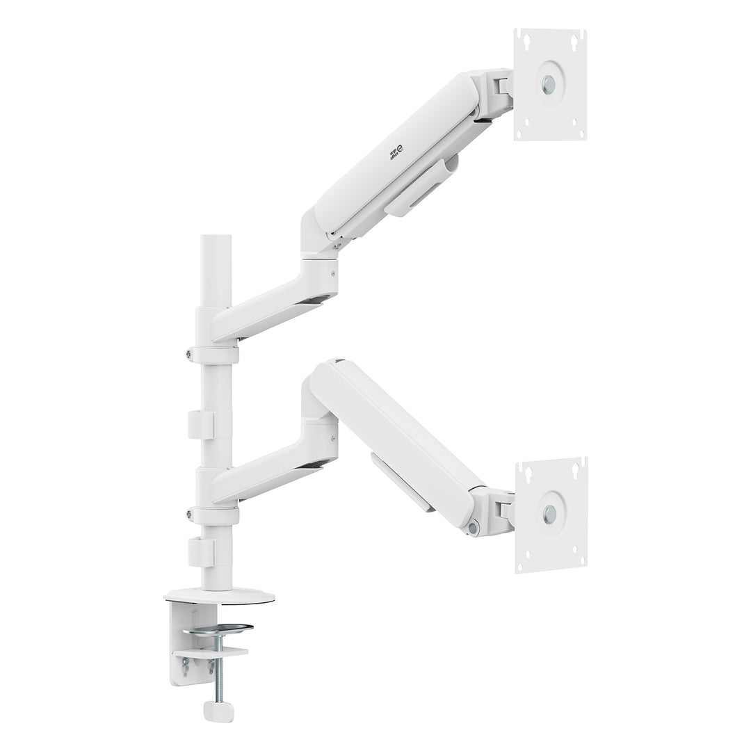 Ergo Office-Halterung/Aufhängung für 2 Monitore, Gasfeder, 17"-32", 1-10 kg, mattweiß, ER-692 W
