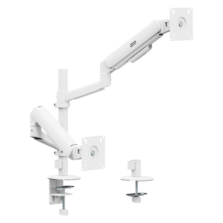 Ergo Office-Halterung/Aufhängung für 2 Monitore, Gasfeder, 17"-32", 1-10 kg, mattweiß, ER-692 W
