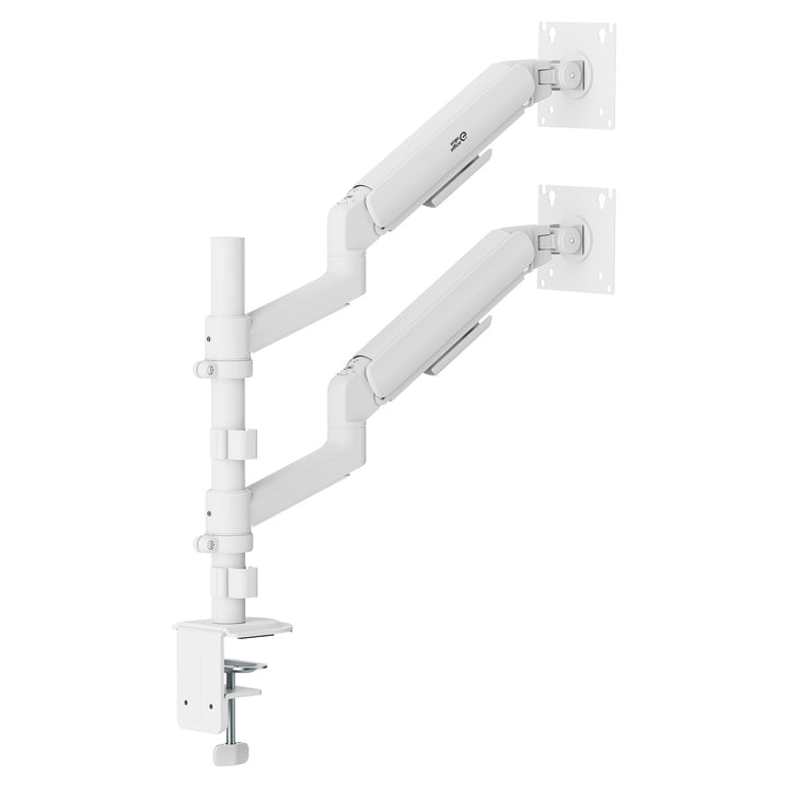 Ergo Office-Halterung/Aufhängung für 2 Monitore, Gasfeder, 17"-32", 1-10 kg, mattweiß, ER-692 W