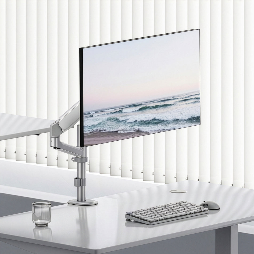 Ergo Office Monitorhalterung/-aufhängung, Gasfeder, 17"–32", 1–10 kg, mattweiß, max. VESA 100×100, ER-691 W
