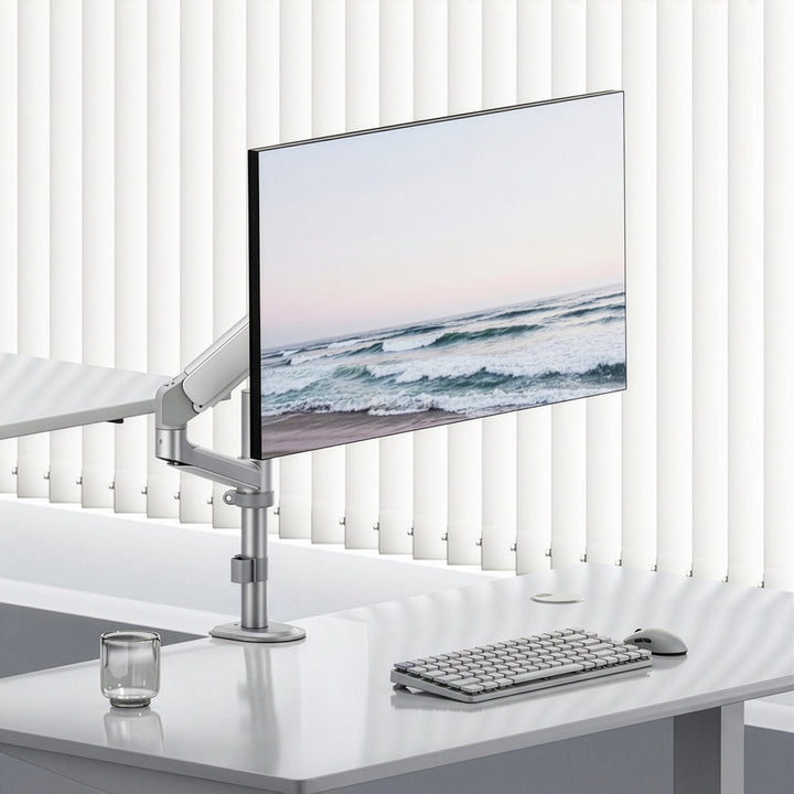 Ergo Office Monitorhalterung/-aufhängung, Gasfeder, 17"–32", 1–10 kg, mattweiß, max. VESA 100×100, ER-691 W