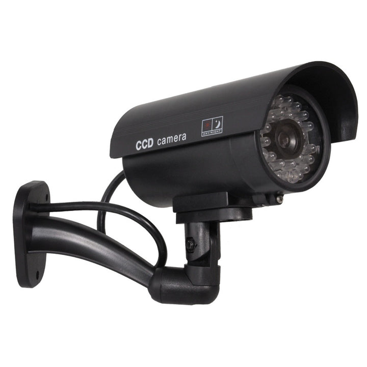 Kamera-Attrappe IR9000 B IR LED schwarzes Blinklicht, 2 Stück