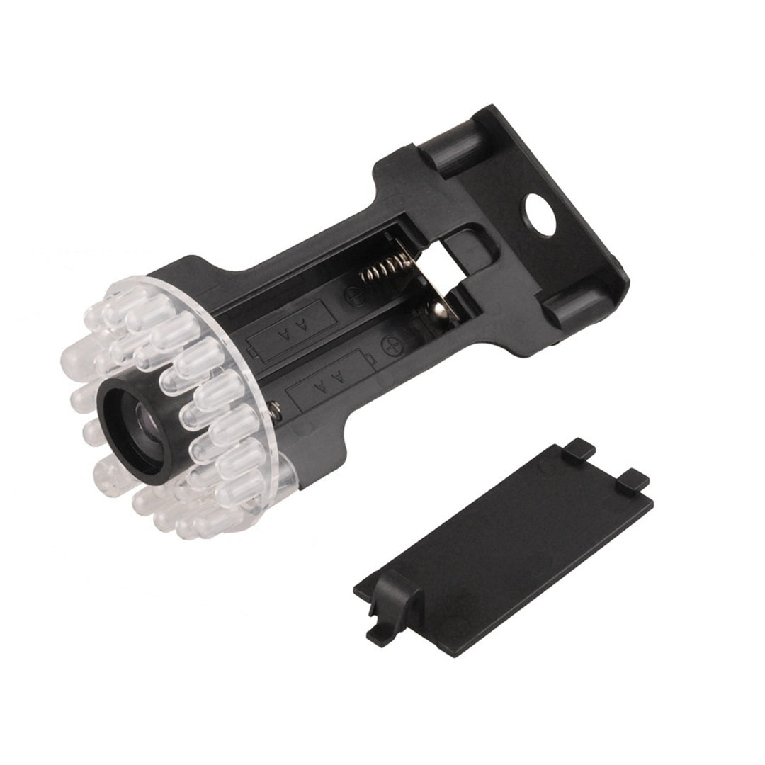 Kamera-Attrappe IR9000 B IR LED schwarzes Blinklicht, 4 Stück