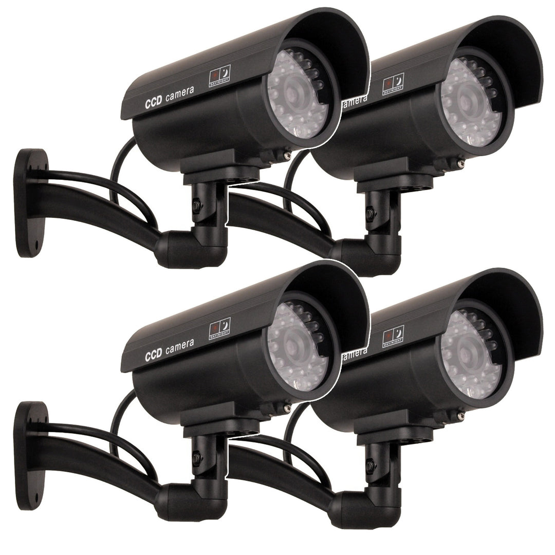 Kamera-Attrappe IR9000 B IR LED schwarzes Blinklicht, 4 Stück