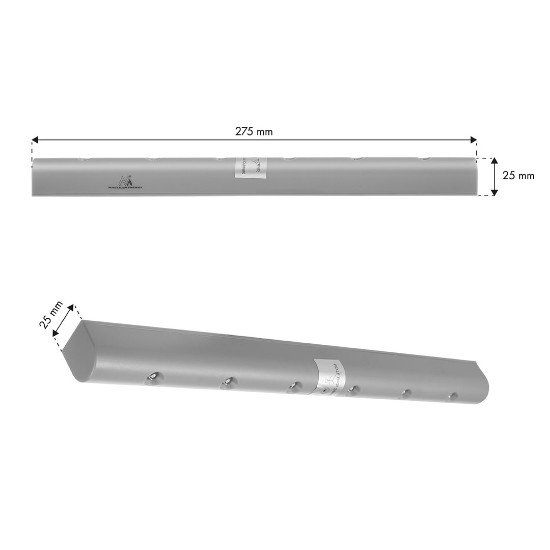 Maclean 6LED Unterbau-Küchenleuchte, länglich, mit Bewegungssensor, 5xAA, MCE123 + 5x AAA Alkalibatterie Varta Industrial