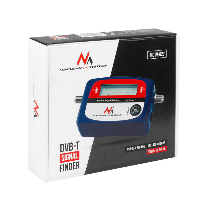 Maclean DVB-T TV-Messgerät, Koffer, Kabel 25 cm F-F, MCTV-627 + 10x AA Varta Industrial Batterien