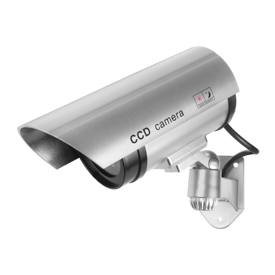 Kamera-Attrappe mit blinkender LED IR1100 S IR extern + 2x Varta Industrial AA Batterien