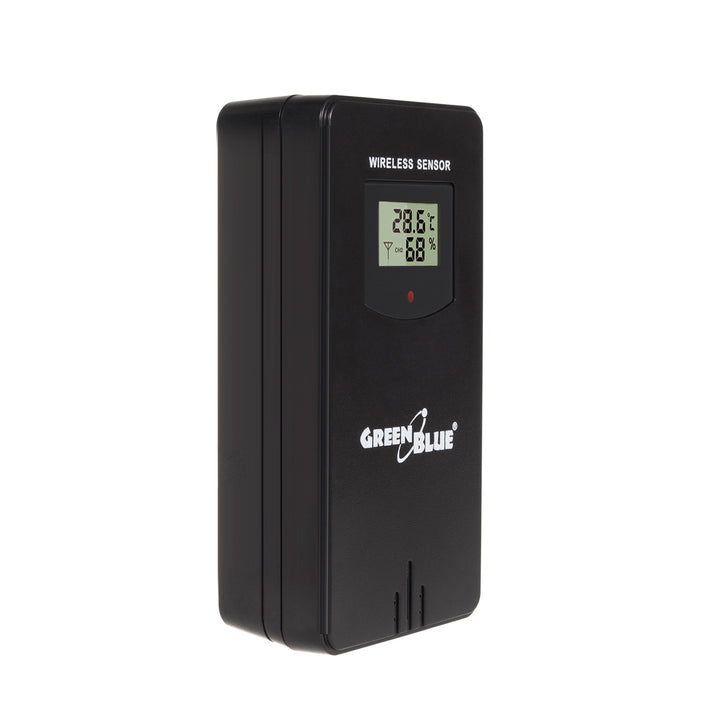 GreenBlue WiFi-Wetterstation, TUYA-kompatibel, Außensensor, Kalender, Wettervorhersage, Barometer, Netzadapter, Batterien, GB215