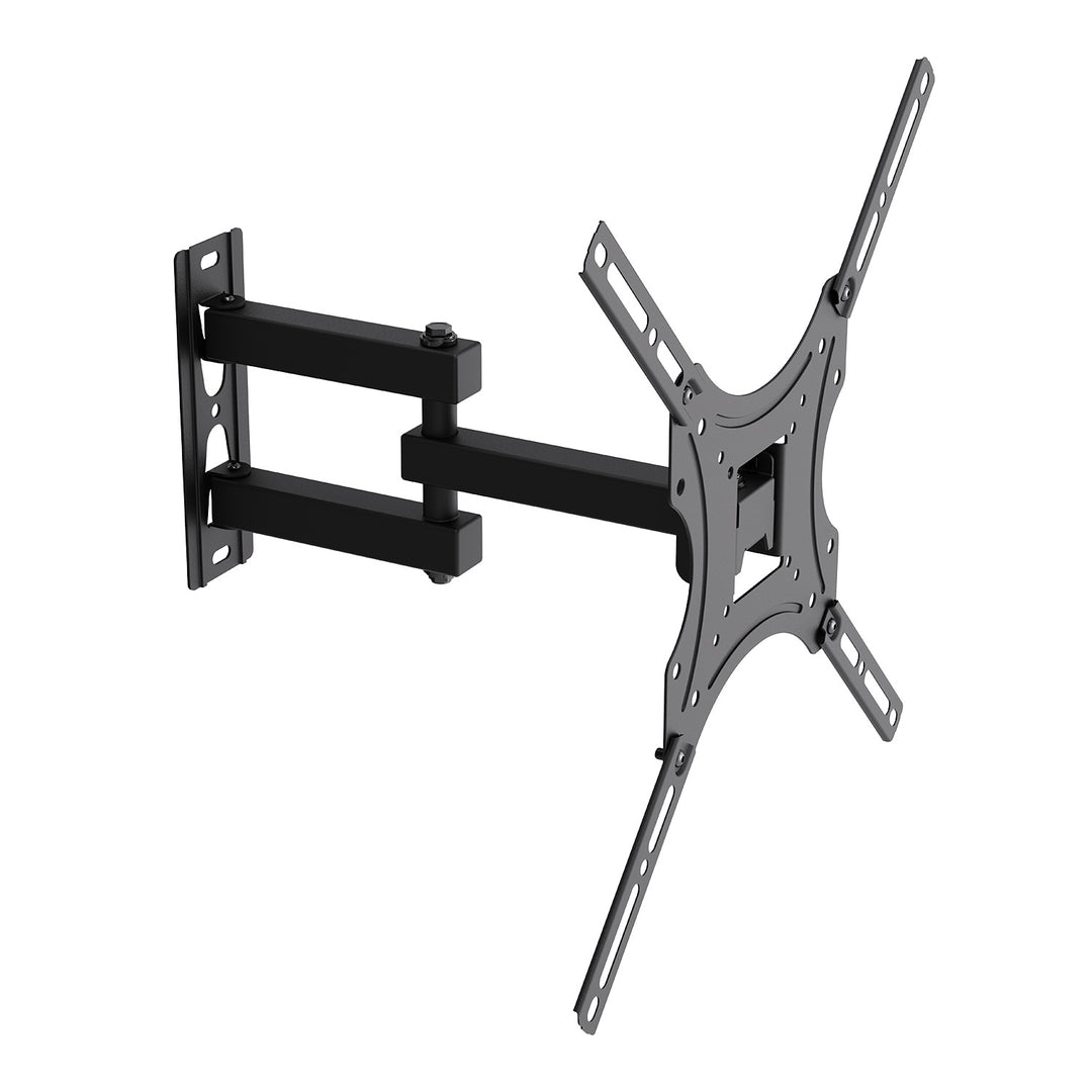 Maclean TV-Halterung/Aufhängung, max. VESA 400x400, 32–55", bis zu 25 kg, schwarz, Neigungsverstellung 0°–-15° und Schwenkverstellung +90°–-90°, MC-190