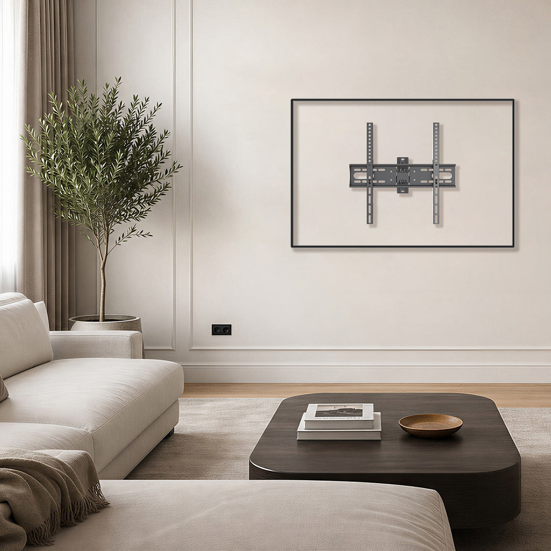 Maclean TV-Halterung/Aufhängung, max. VESA 400x400, 32–55", bis zu 30 kg, schwarz, Neigungsverstellung +2° bis -10° und Schwenkverstellung +90° bis -90°, MC-191