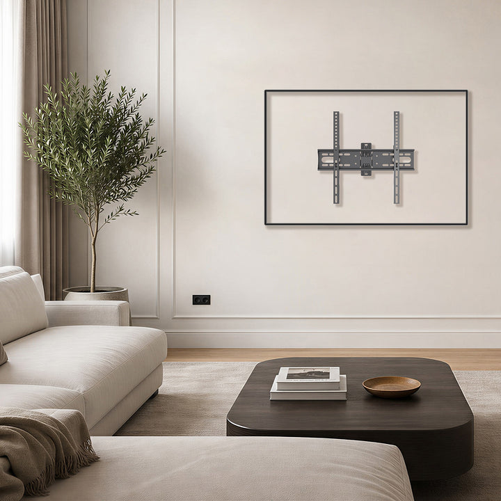 Maclean TV-Halterung/Aufhängung, max. VESA 400x400, 32–55", bis zu 30 kg, schwarz, Neigungsverstellung +2° bis -10° und Schwenkverstellung +90° bis -90°, MC-191