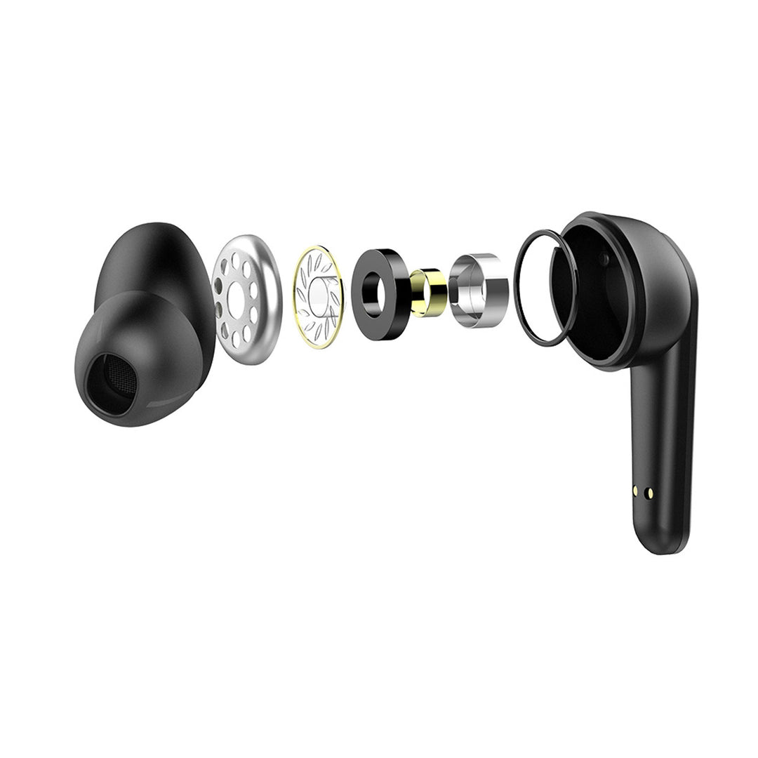 Savio Kabellose Kopfhörer, Bluetooth 5.3, ENC, USB-C, Schwarz, SAVSLTWS-11