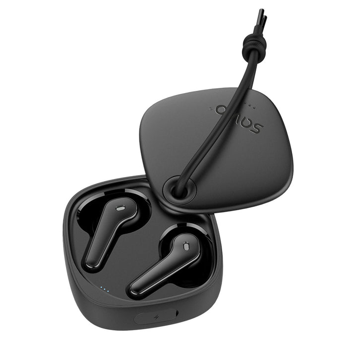 Savio Kabellose Kopfhörer, Bluetooth 5.3, ENC, USB-C, Schwarz, SAVSLTWS-11