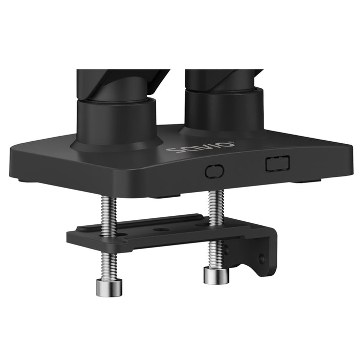 Savio Doppelmonitor-Tischhalterung, 17-32'', 9kg Belastung pro Monitor, VESA, Federmechanismus, schwarz, SAVUM-04