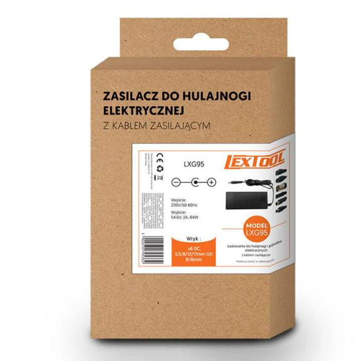 Lextool Universal-Ladegerät für Scooter und Elektrofahrzeuge, 54,6V 2A, 6 DC-Stecker, LXG95