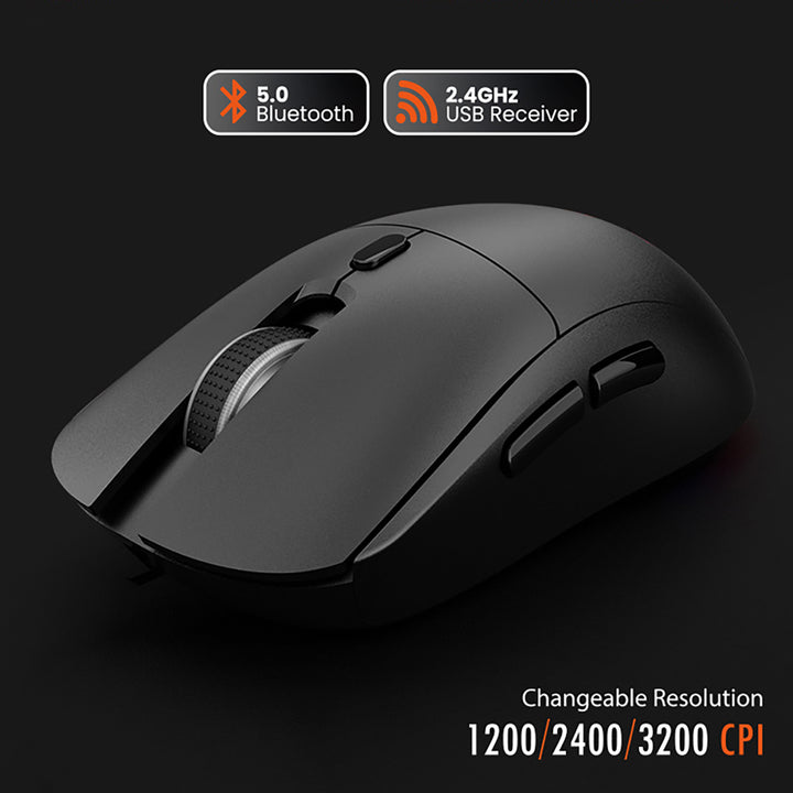 Kabellose 2-in-1-Maus (BT/RF), leise und aufladbar MT1124, Media-Tech
