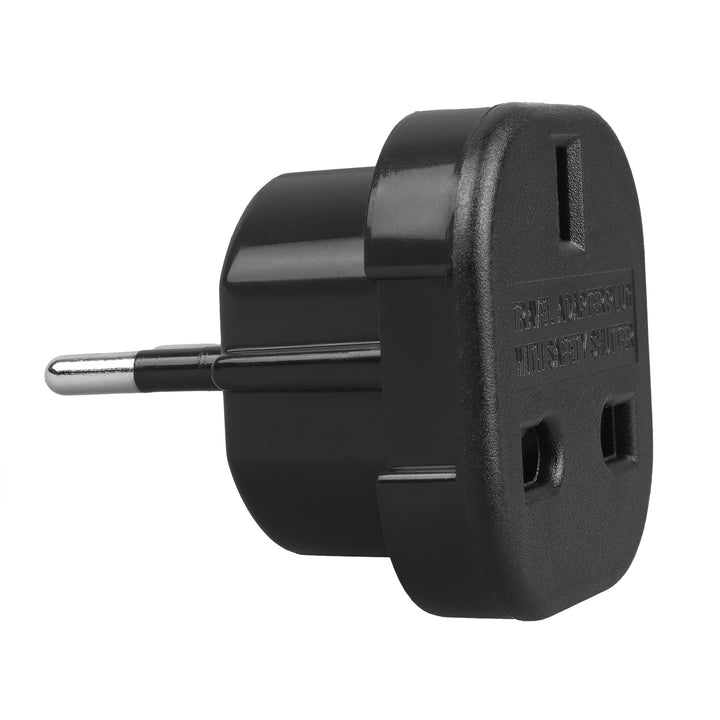 Maclean UK-Steckdose auf EU-Stecker-Adapter, schwarz, MCE72, 2 Stück