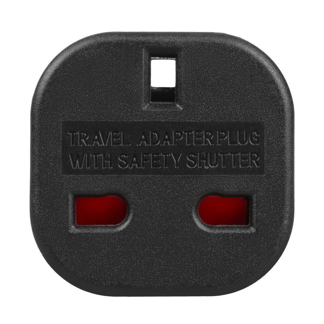 Maclean UK-Steckdose auf EU-Stecker-Adapter, schwarz, MCE72, 4 Stück