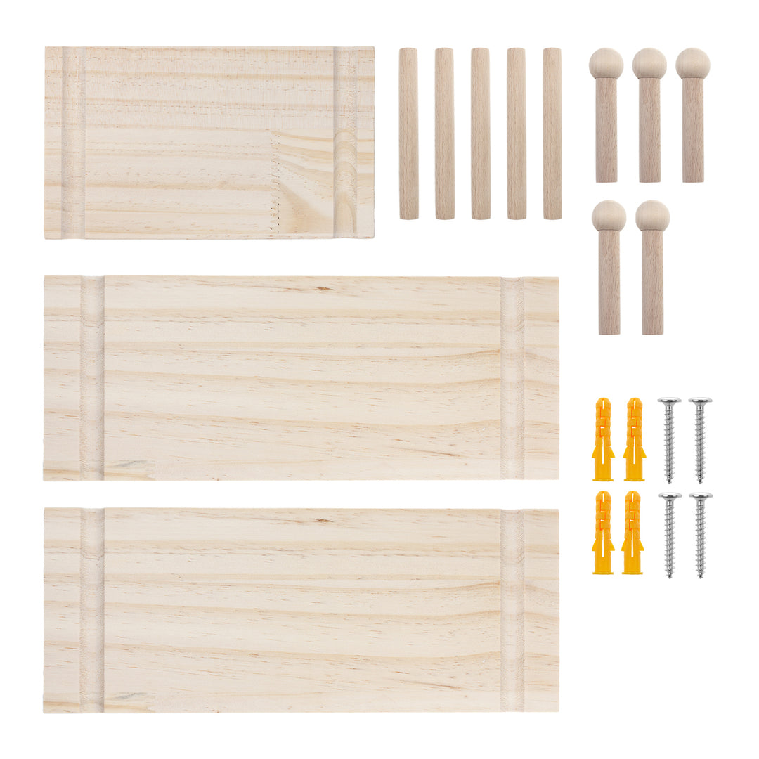 Maclean Whiteboard-Organizer aus Holz, helle Holzfarbe, 40x60cm, max. 20kg, MC-130 WD, 2 Stück