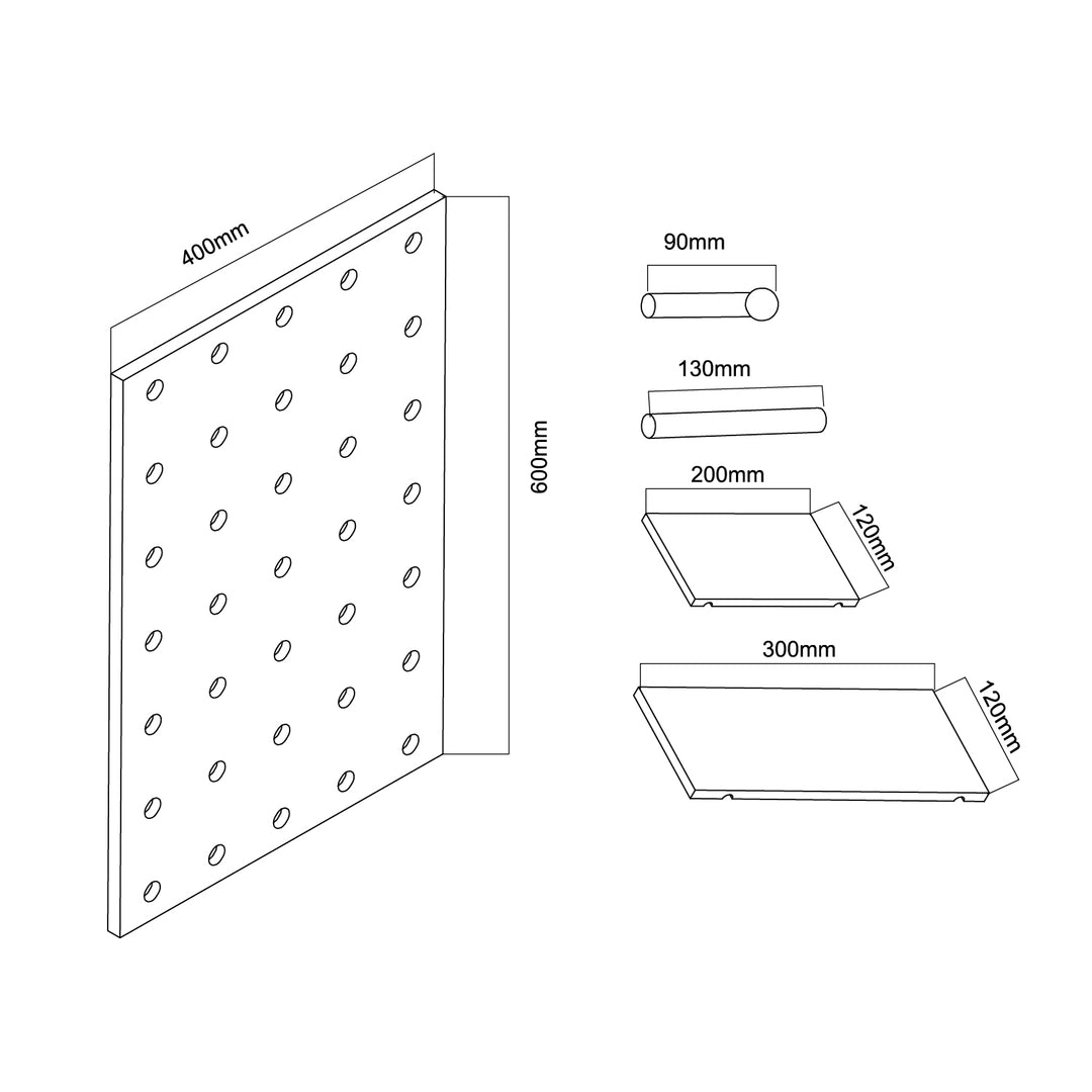 Maclean Whiteboard-Organizer aus Holz, helle Holzfarbe, 40x60cm, max. 20kg, MC-130 WD, 2 Stück