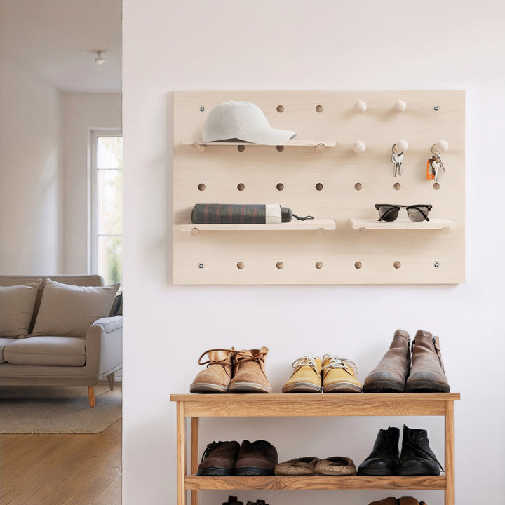 Maclean Whiteboard-Organizer aus Holz, helle Holzfarbe, 40x60cm, max. 20kg, MC-130 WD, 2 Stück