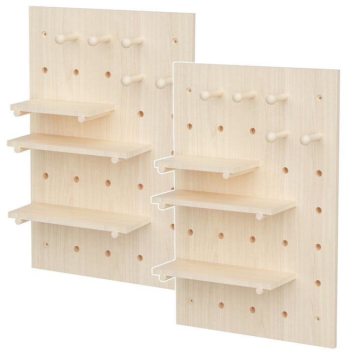 Maclean Whiteboard-Organizer aus Holz, helle Holzfarbe, 40x60cm, max. 20kg, MC-130 WD, 2 Stück