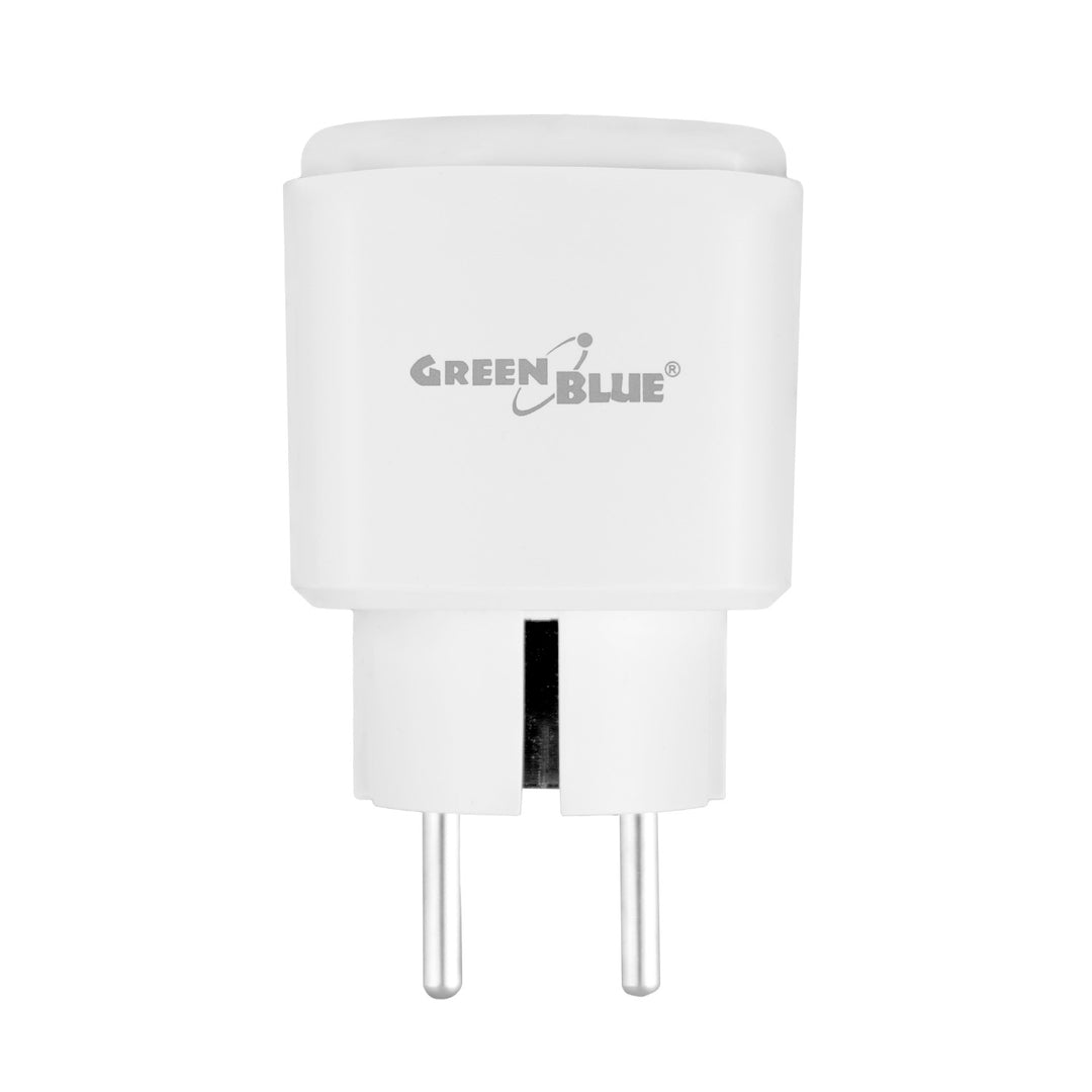 Ferngesteuerte GreenBlue-WLAN-Steckdose, Android/iOS/Alexa/Google Home, Timer, Leistungsmesser, max. 16 A/3840 W, GB735 W