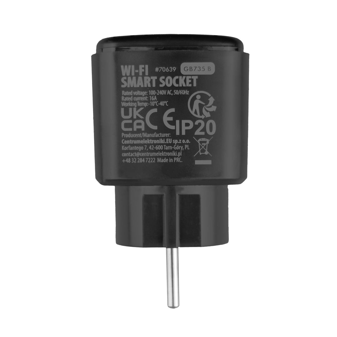Ferngesteuerte GreenBlue-WLAN-Steckdose, Android/iOS/Alexa/Google Home, Timer, Leistungsmesser, max. 16 A/3840 W, GB735 B