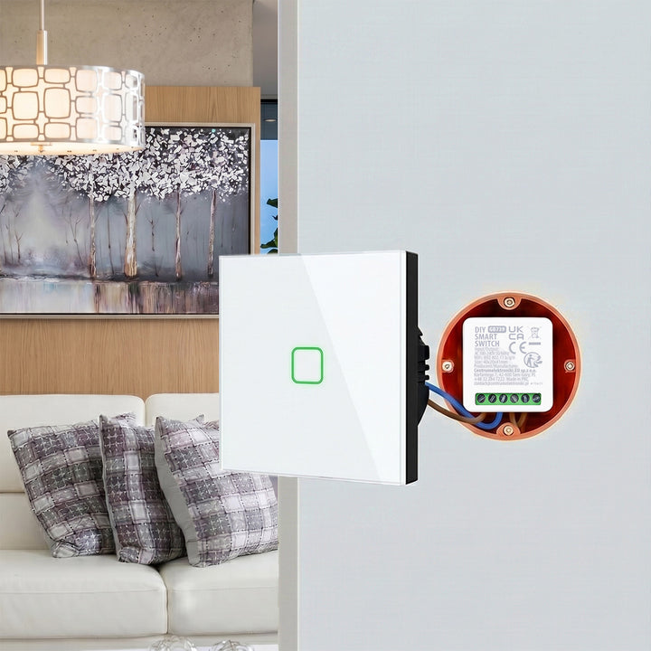 GreenBlue Unterputz-WLAN-Relais, Android/iOS/Alexa/Google Home, 100–240 V AC, 50/60 Hz, max. 16 A, für LED 150 W, GB739