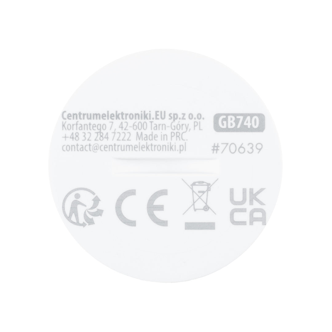 Drahtloser Zigbee-Bewegungssensor Tuya GreenBlue, Android/iOS, CR2450 DC 3,0 V, Erfassungswinkel 120° / bis zu 8 m, GB740