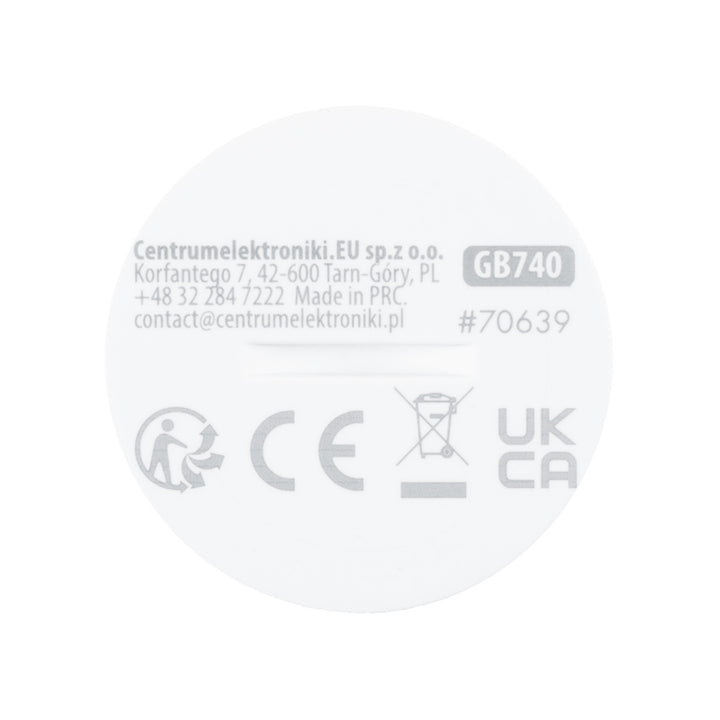 Drahtloser Zigbee-Bewegungssensor Tuya GreenBlue, Android/iOS, CR2450 DC 3,0 V, Erfassungswinkel 120° / bis zu 8 m, GB740