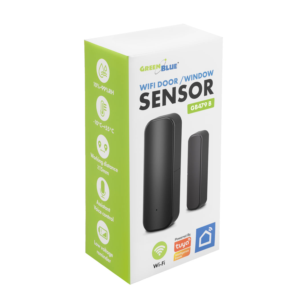 Drahtloser Reed-Schalter / WLAN-Öffnungssensor von GreenBlue, Android/iOS, für Türen / Fenster, 3,0 V DC, LR03x2, GB479 B