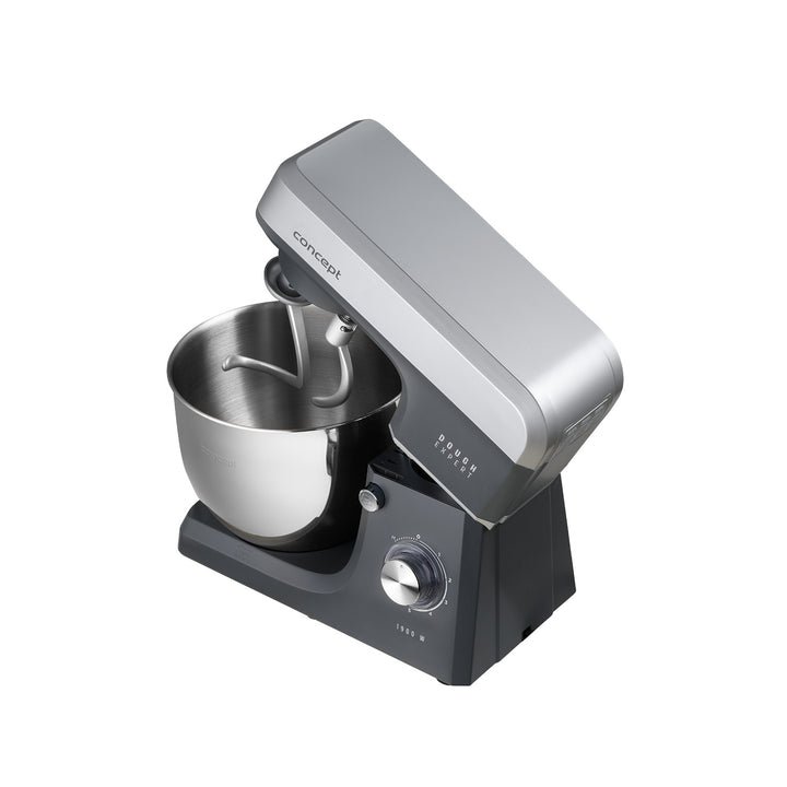 Concept Dough Expert Küchenmaschine mit Planetenantrieb, 1900 W Leistung, Doppelknethaken, Becher-Heizfunktion, 6 Geschwindigkeitsstufen, RM6010