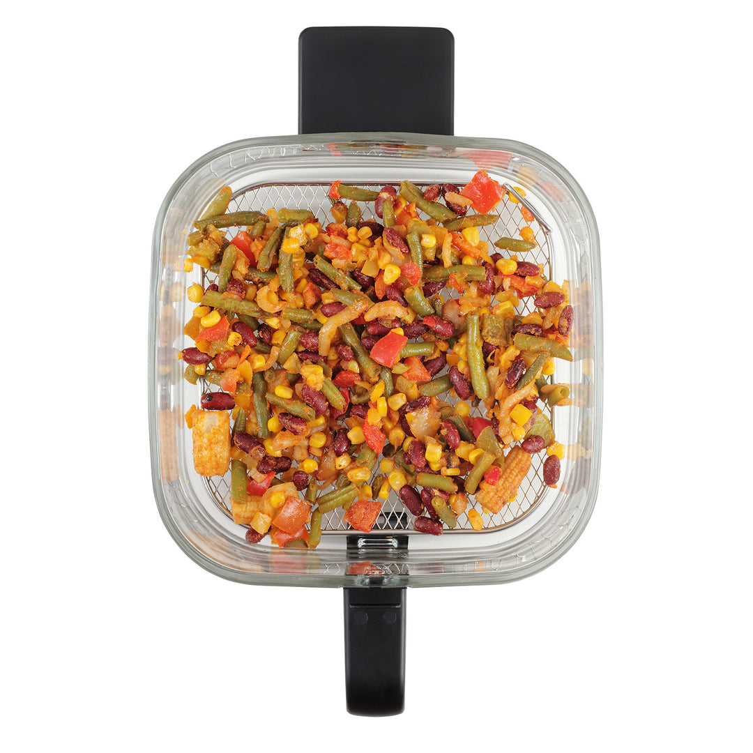 Fettfreie Fritteuse Concept Glass&Fast, Fassungsvermögen 5,5 l, 7 Programme, LED-Touchdisplay, gesunder Frittiermodus, Glasbehälter, FR5500