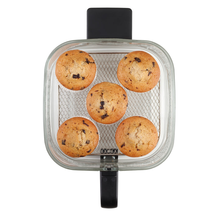 Fettfreie Fritteuse Concept Glass&Fast, Fassungsvermögen 5,5 l, 7 Programme, LED-Touchdisplay, gesunder Frittiermodus, Glasbehälter, FR5500