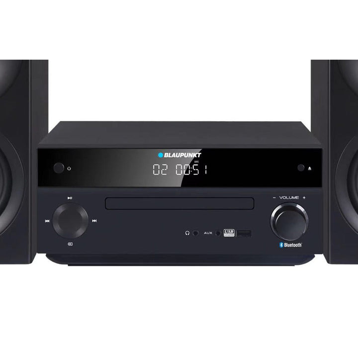 Blaupunkt Micro-Stereoanlage, Leistung 150 W, FM-Radio, AUX-Anschluss und USB-Anschluss, Bluetooth, HDMI-Eingang, Wecker, LED-Display, Farbe: Schwarz, MS30.02BT