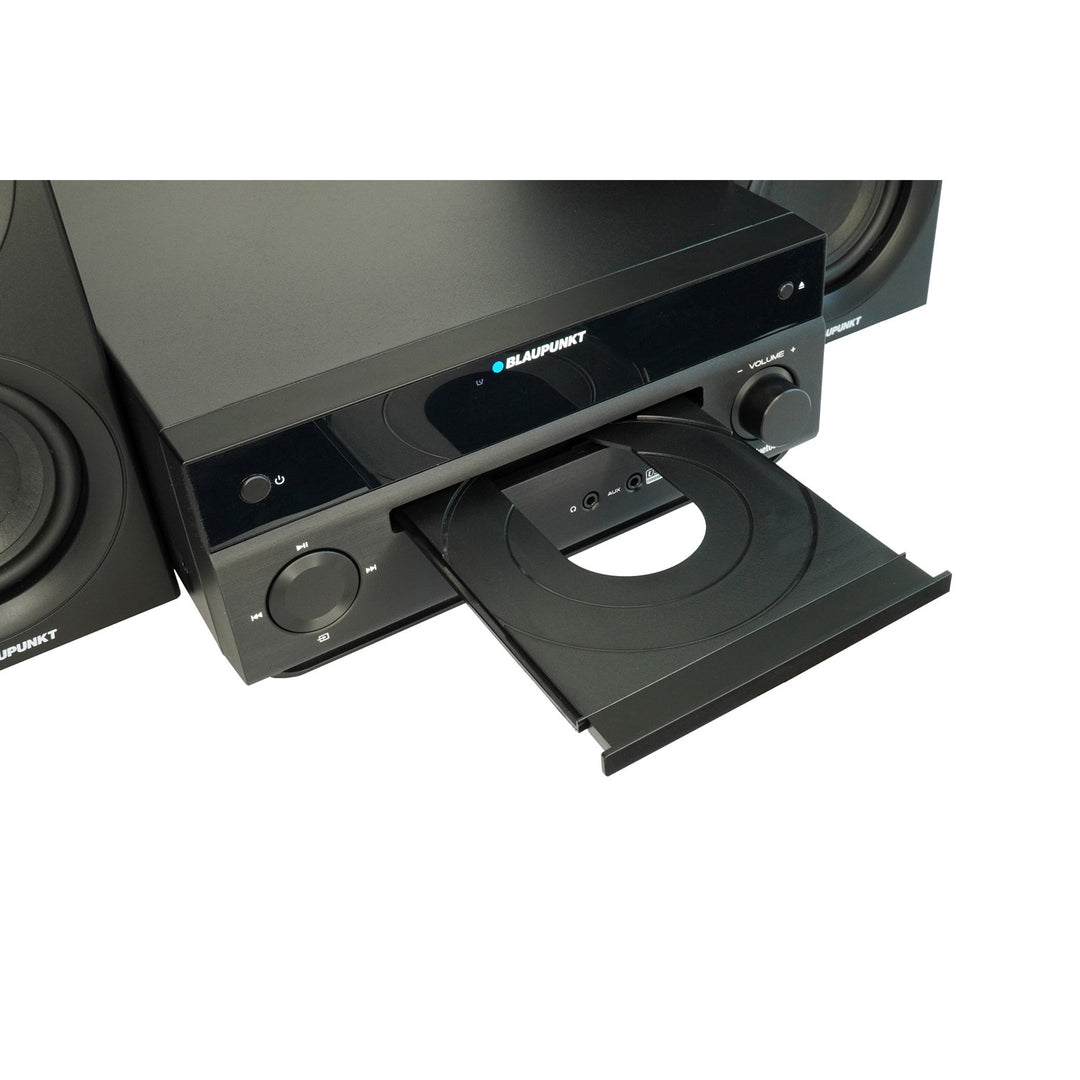 Blaupunkt Micro-Stereoanlage, Leistung 150 W, FM-Radio, AUX-Anschluss und USB-Anschluss, Bluetooth, HDMI-Eingang, Wecker, LED-Display, Farbe: Schwarz, MS30.02BT